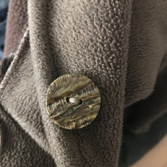 Outback Trading Company Mountain Ponies Fleece Bone Button Down Jacket Size M - Picture 6 of 8